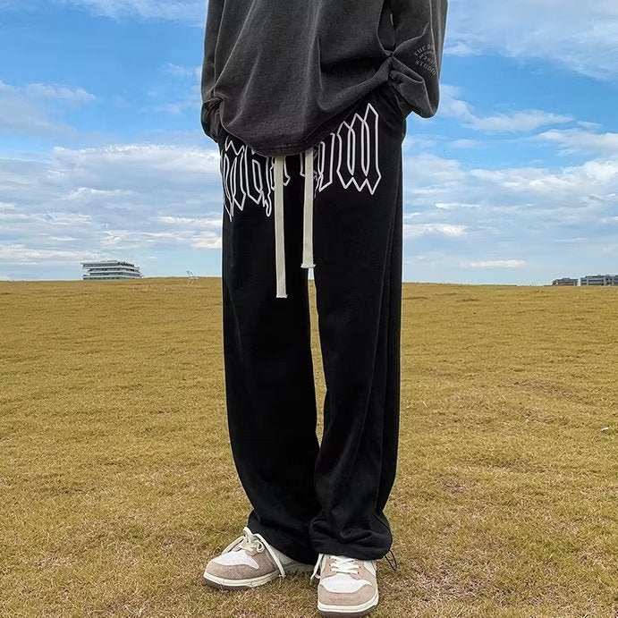 Men’s Plus Size Loose Wide-Leg Pants – Summer Casual Sports Trousers