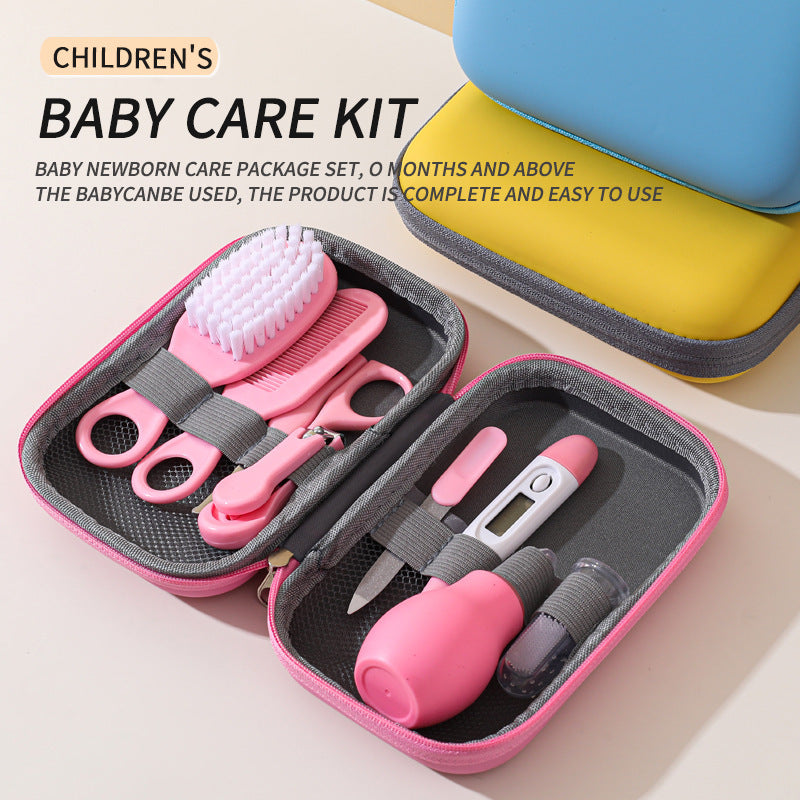 8-Piece Baby Nail Care Set – Nail Clippers, Scissors & Grooming Tools in EVA Bag
