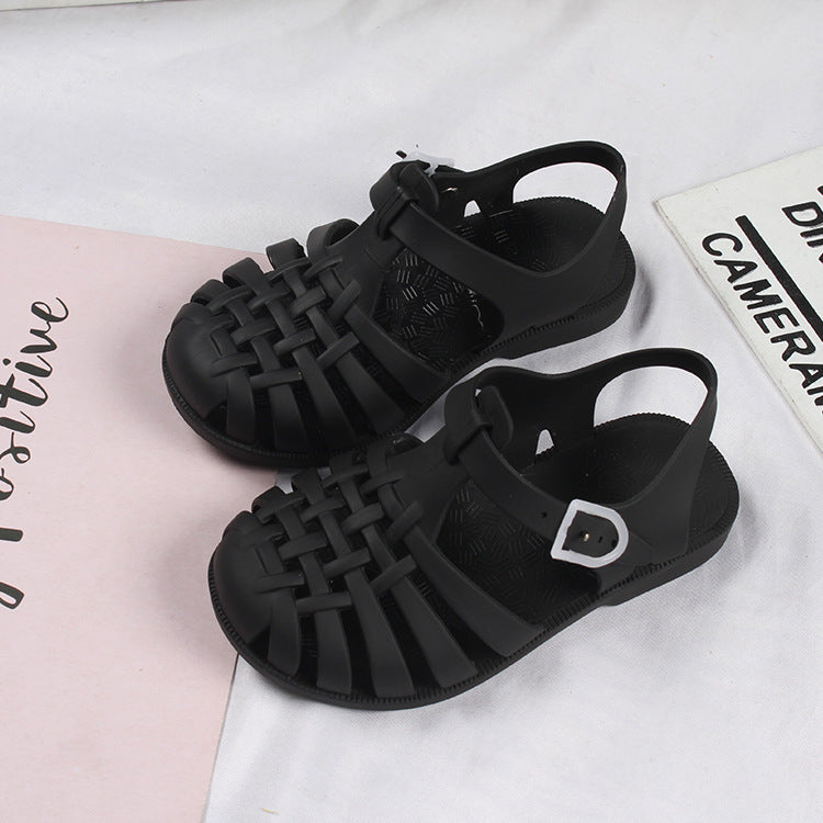 Buckle Hollow Sandals Children'S Flat-Bottomed Baby Sandals