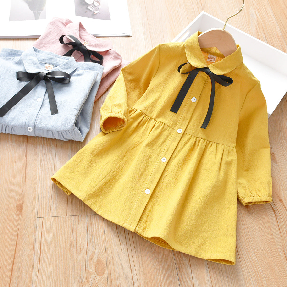 Girls Cotton Western Style Shirt Dress Regular Fit Outfit