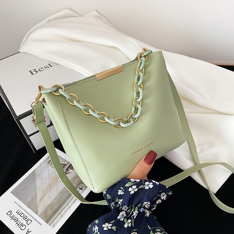 Bucket Bag With Chain Decoration