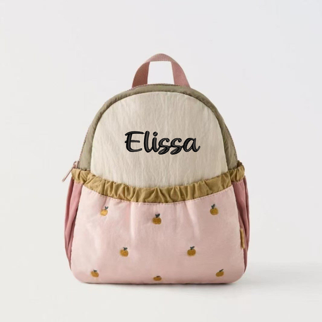 Unisex Kids Stylish Mini Backpack Embroidery Polyester