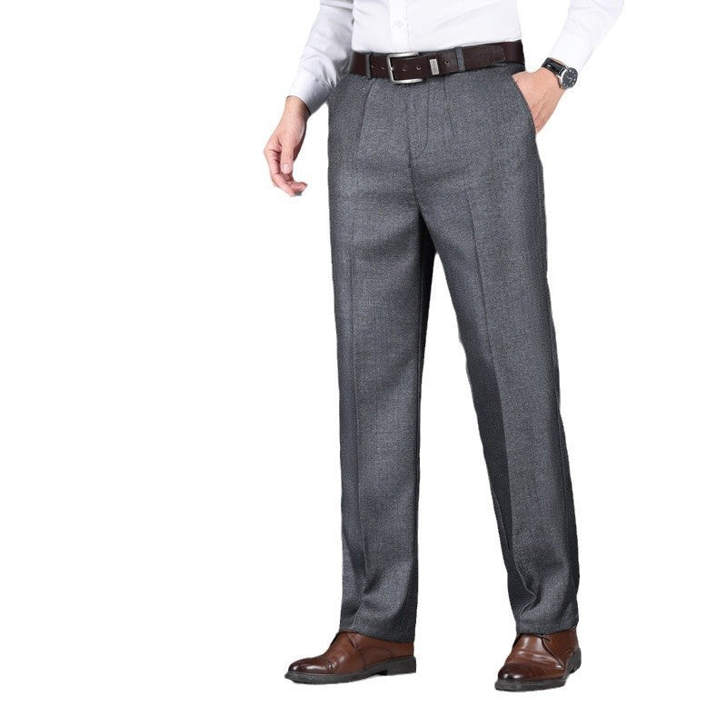 Men’s Casual Business Pants – Loose Straight Trousers for Office & Daily Wear
