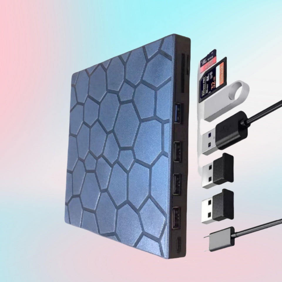 Multifunctional External CD/DVD Drive & Writer – Portable Optical Drive