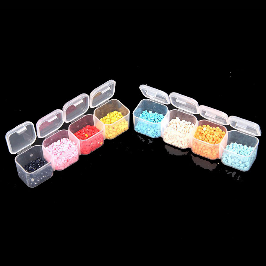 Transparent Plastic Jewelry Storage Box – Diamond Painting & Drawing Tool Case