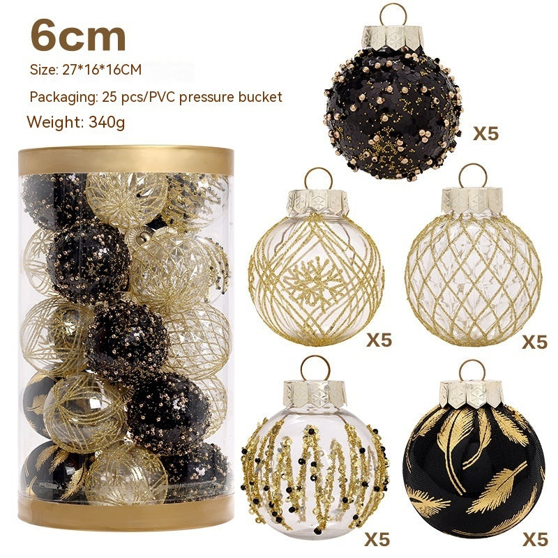 Christmas Ball Decorations Colorful Solid Color Sequined Tree Pendant