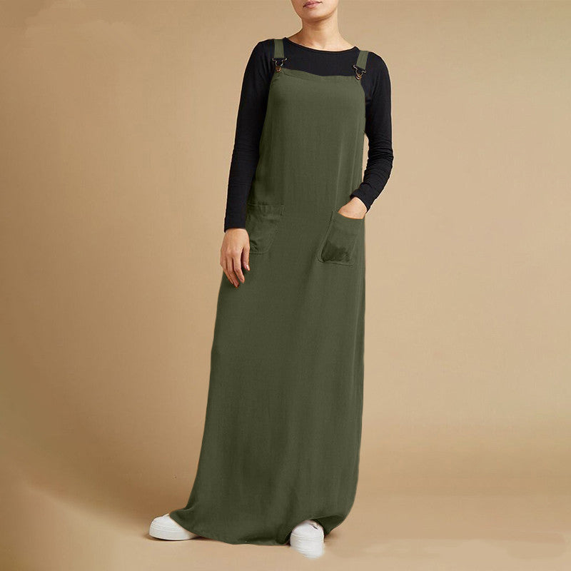 Women's Casual Loose Maxi Long Plain Color Dress