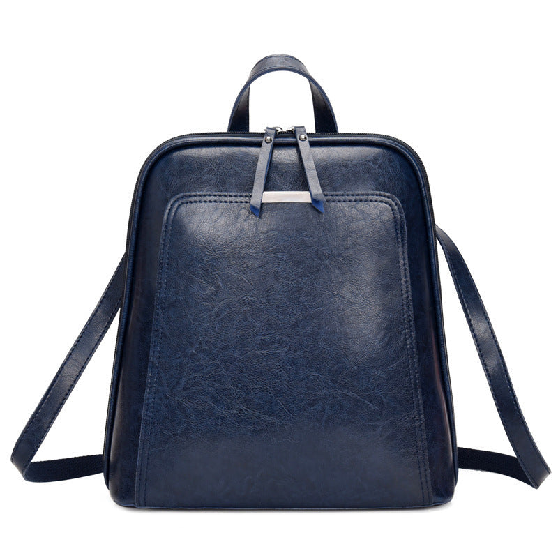 Women's Korean Style Travel Backpack PU Letters Pattern
