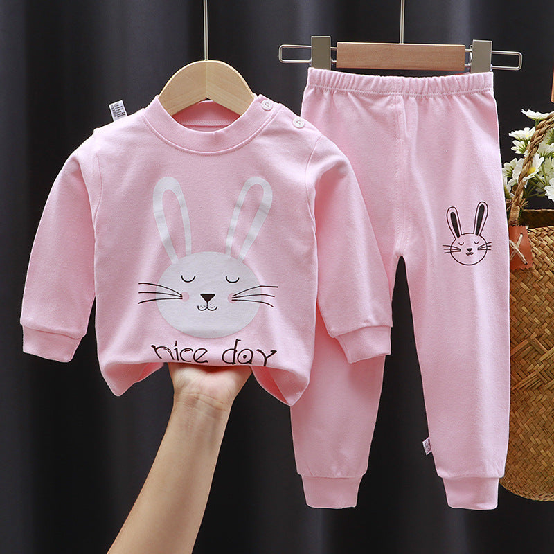 Unisex Kids Casual Two Piece Cotton Rainbow Set Relaxed Fit