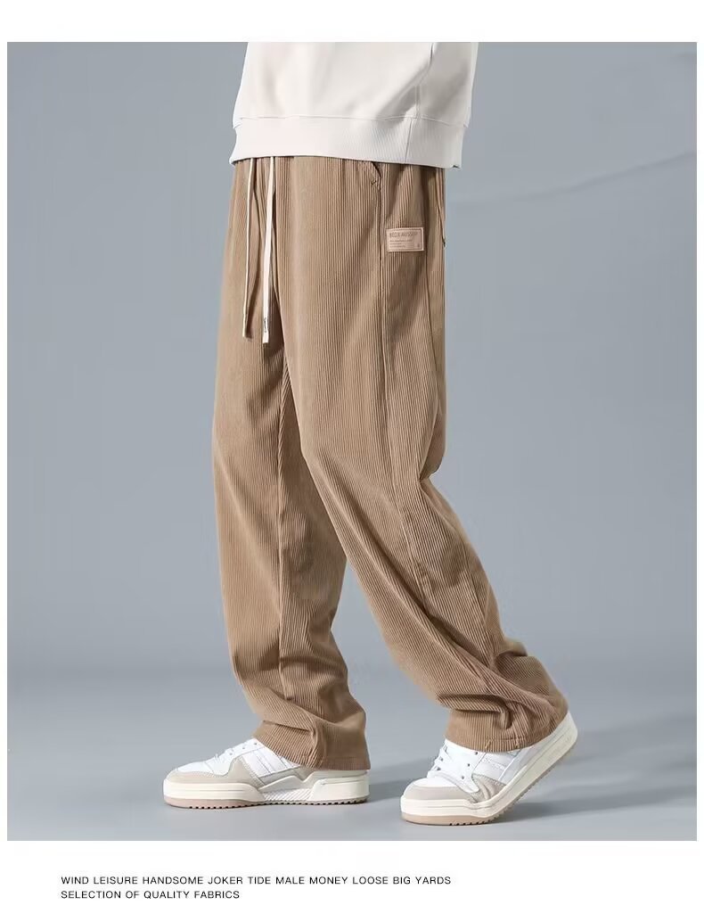 Men’s American Retro Corduroy Loose Drooping Pants