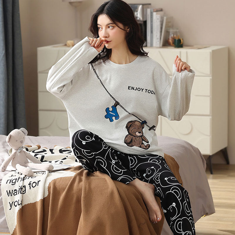Women's All Cotton Summer Homewear Suit Two Piece Set