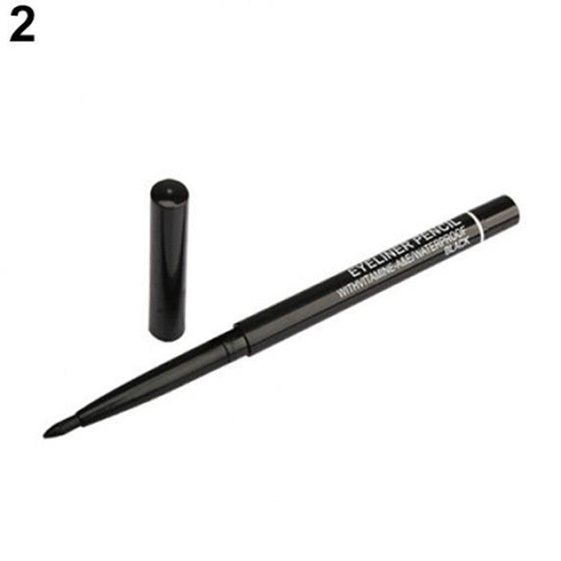 Plastic Auto Rotating Waterproof Eyeliner Pencil Black