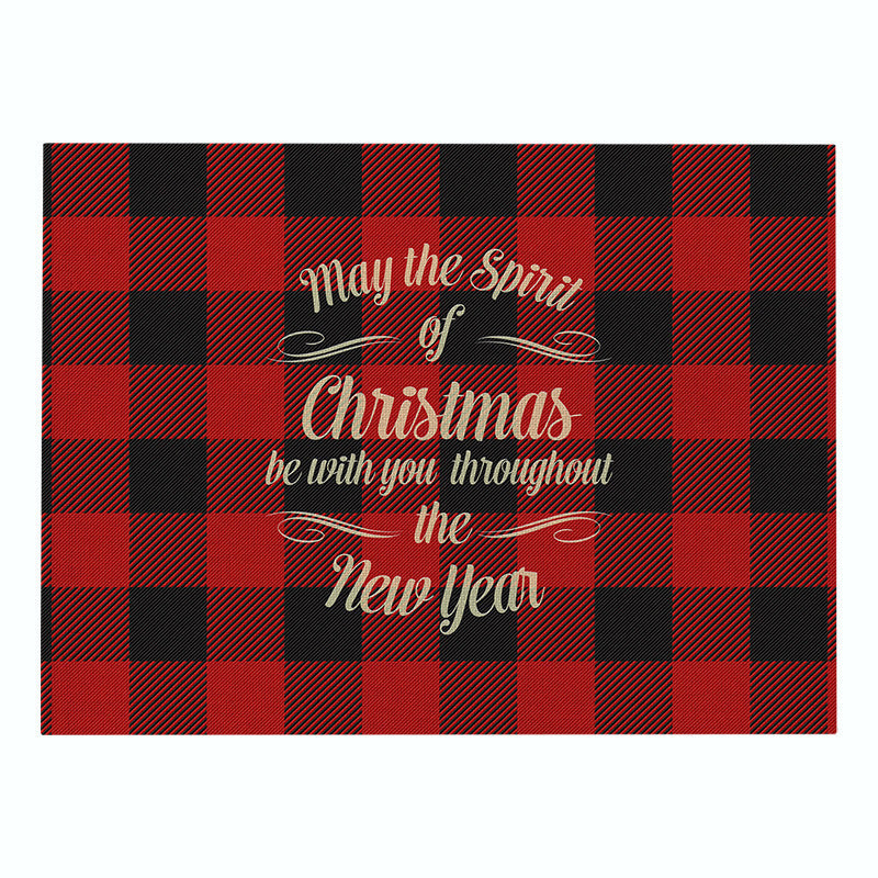 Christmas Series Cotton And Linen Placemat Dining Table Cushion Heat Proof Mat Anti-scald
