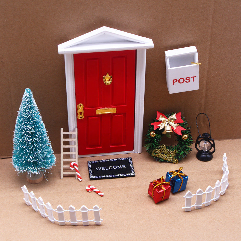 Dollhouse Christmas Door Decoration Accessories