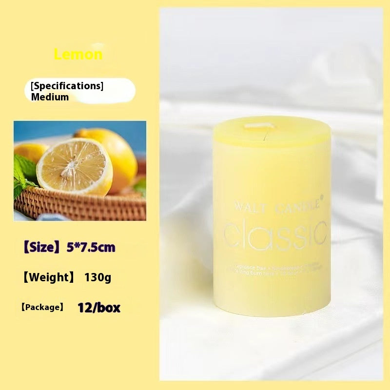 Cylindrical Aromatherapy Candles Smokeless Colorful Scented Candle with Brilliant Fragrance