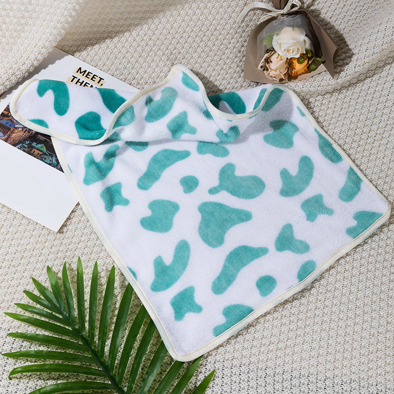 Four Seasons Blanket Thermal Coral Fleece Paw Print Dogs And Cats