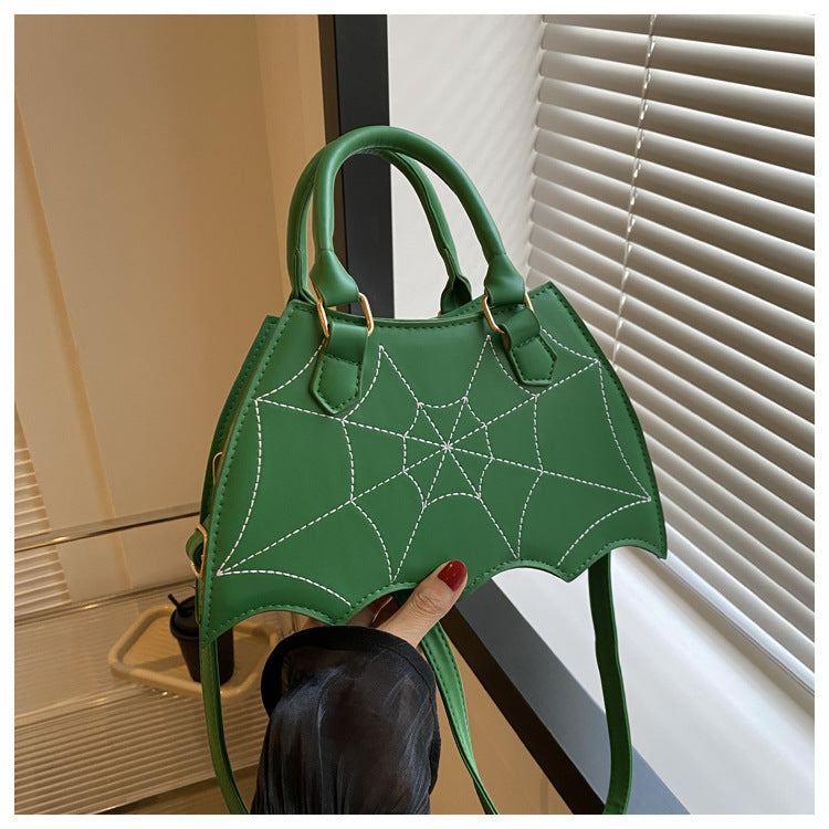 Halloween Spider Web Saddle Bag – Fashion Crossbody Shoulder Handbag with Top Handle