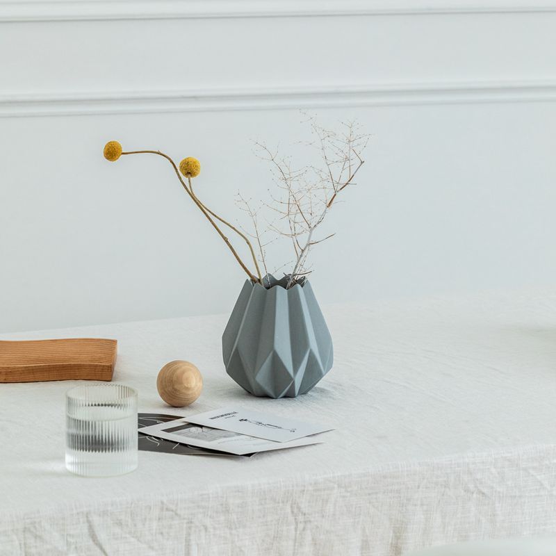 Nordic Origami Ceramic Vase Creative Ornament Flower