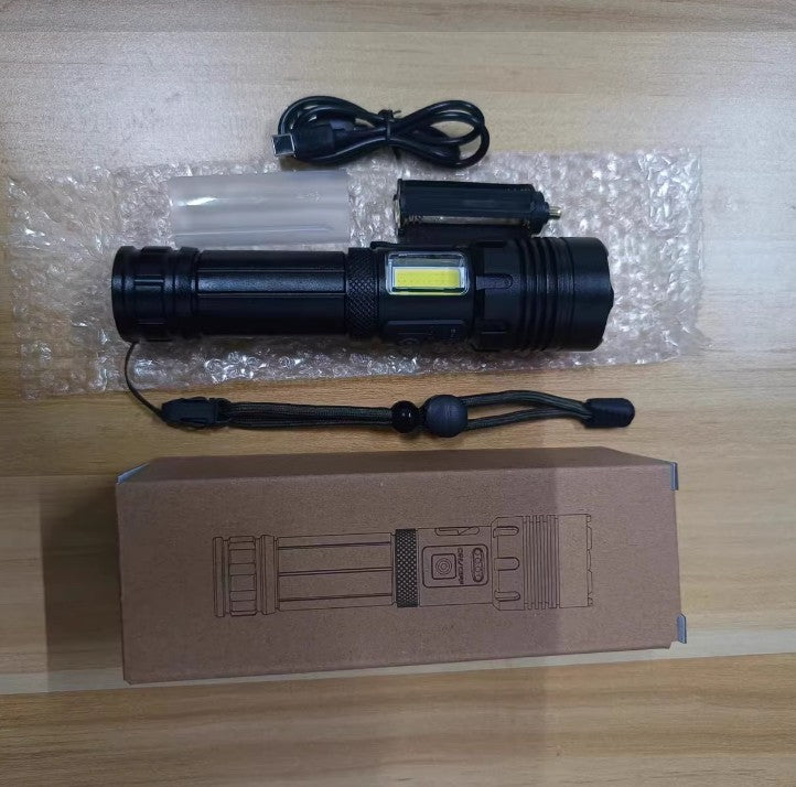 Strong Light Flashlight Outdoor Camping Emergency Rechargeable