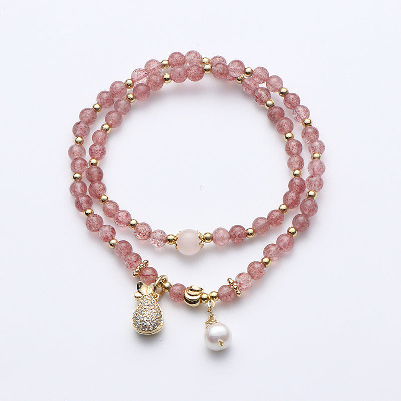 Strawberry Quartz Bracelet Money Drawing And Luck Changing