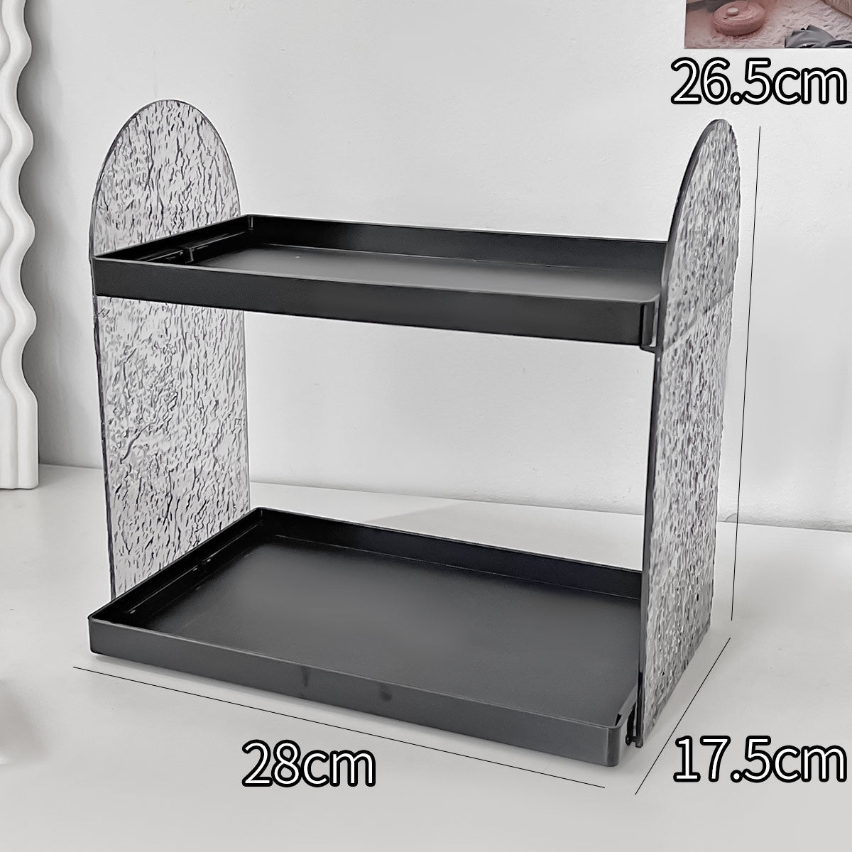 Acrylic Glacier Pattern Cosmetics Organizer – Desktop Storage Box