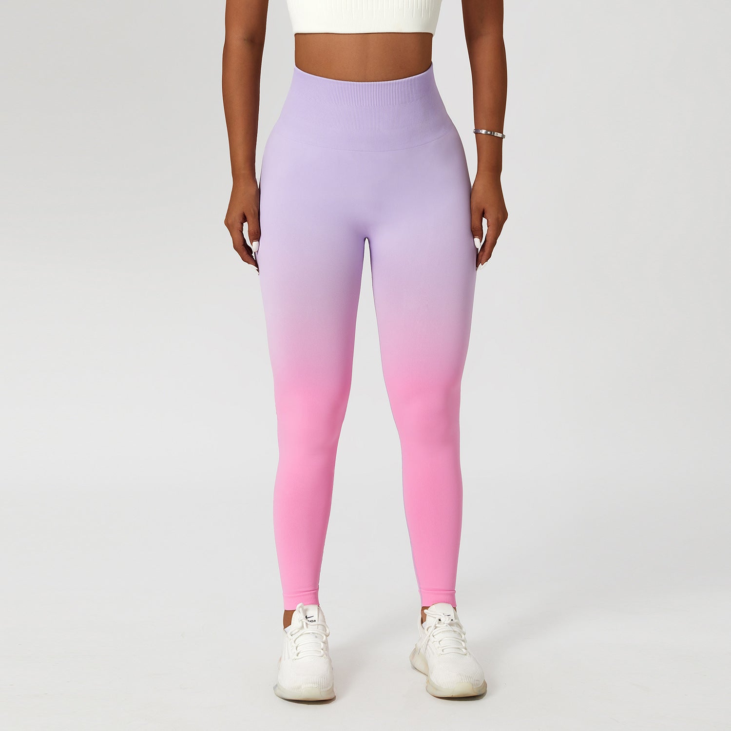 Gradient Fitness High Waist Sportswear Tight Outdoor Pants