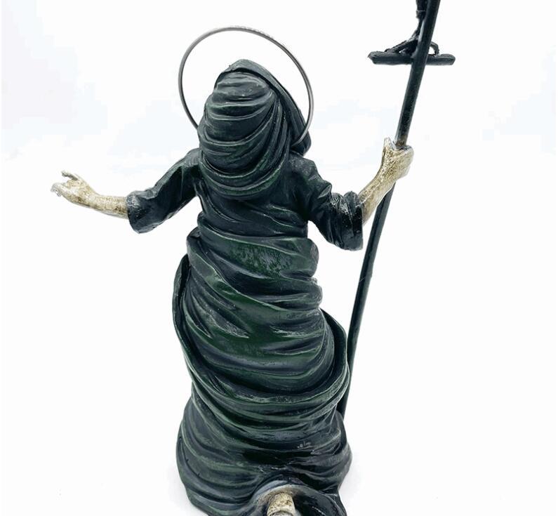 Halloween Resin Painted Black Robe Wizard Ornaments