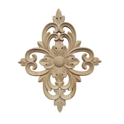 Solid Wood Decals Diamond Quadrilateral Furniture Decoration Carved Accessories