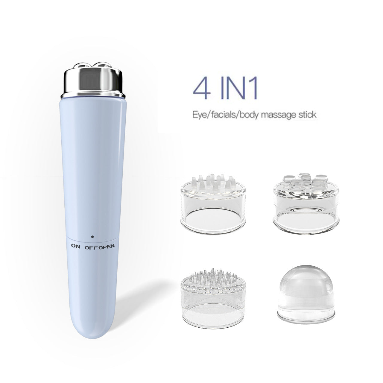 4-in-1 Electric Eye Massager – Micro Vibration Facial Beauty Tool for Dark Circles & Puffiness