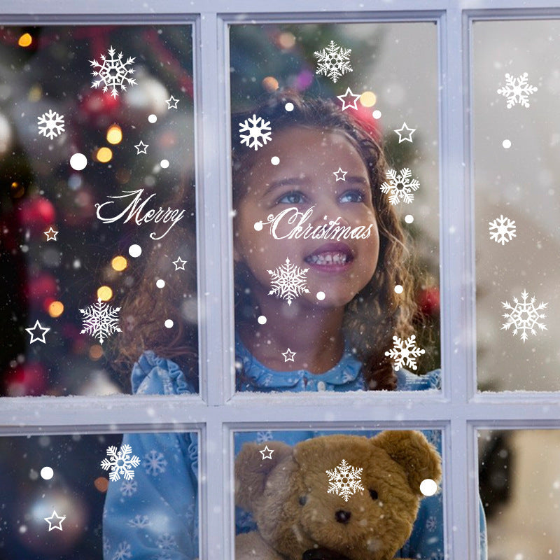 Removable Christmas Snowflake Glass Window Sticker