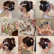 Simple Clip Headdress Back Head Updo