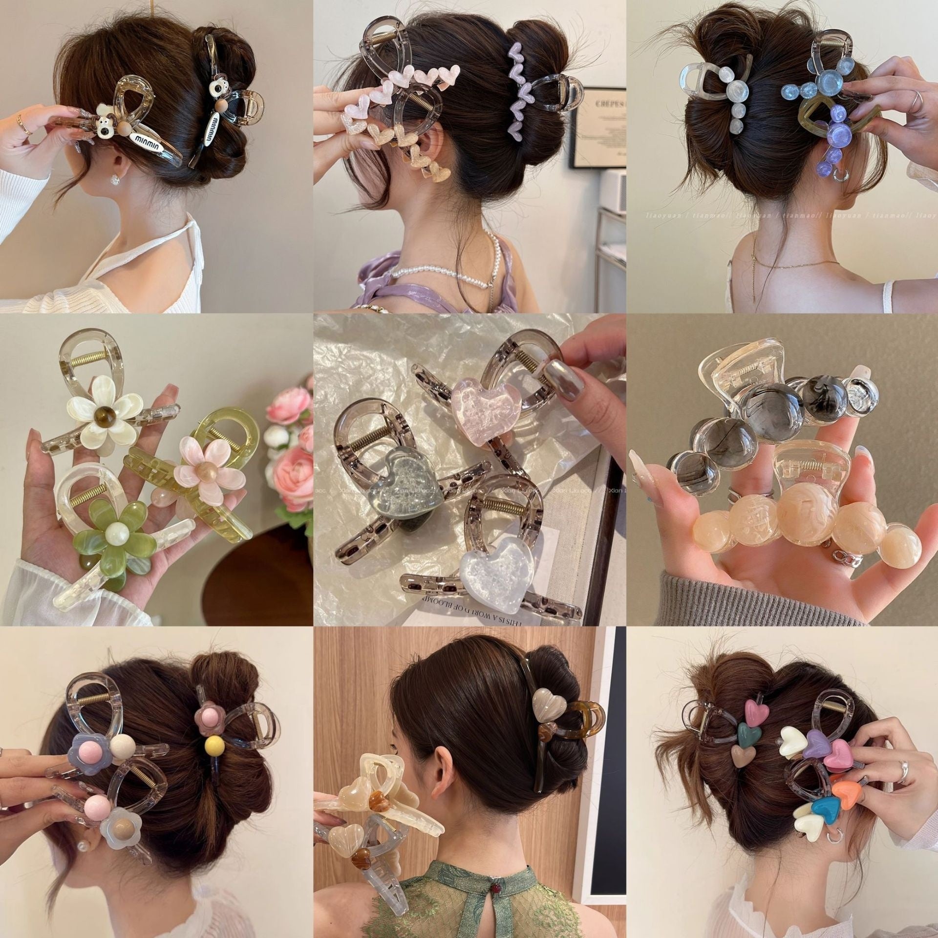 Simple Clip Headdress Back Head Updo