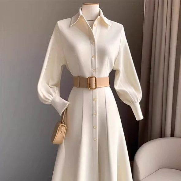 Women's Sheath Crepe Formal White Dress Midi Regular Fit