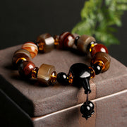 Original Natural Twining Line Old Agate Bracelet