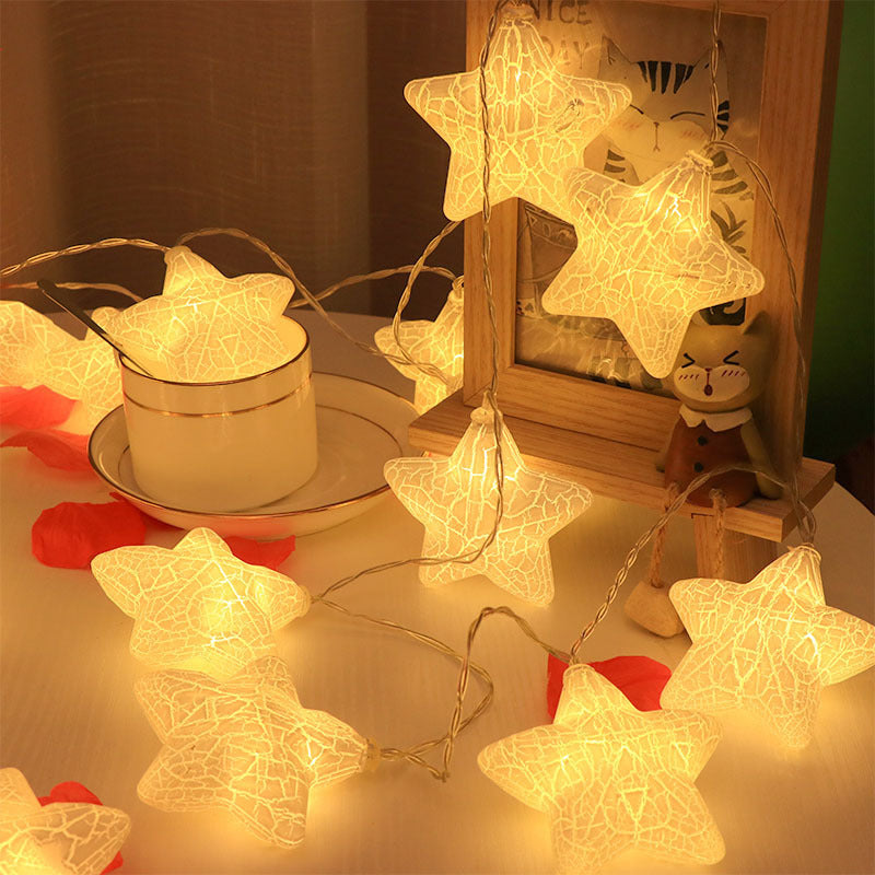 Creative LED Crackle Glass String Lights Colorful Decorative Lighting Chain