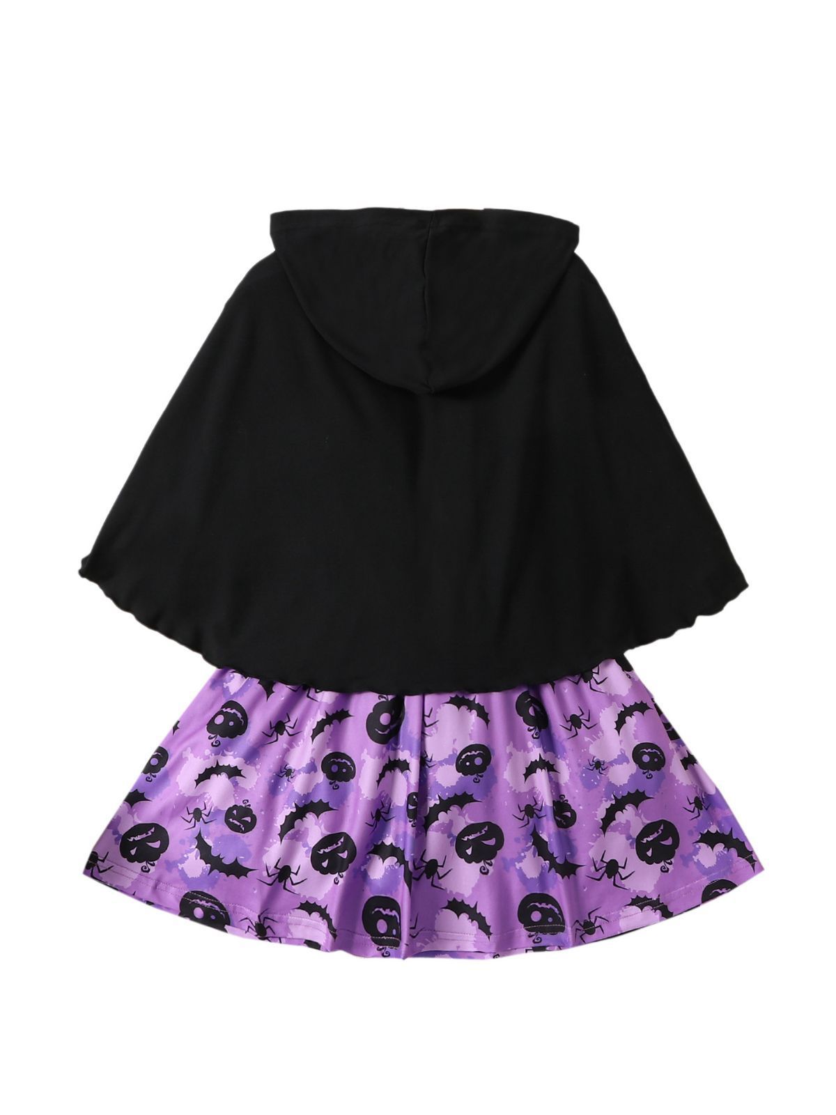 Halloween Cloak Hooded Top Printed Dress