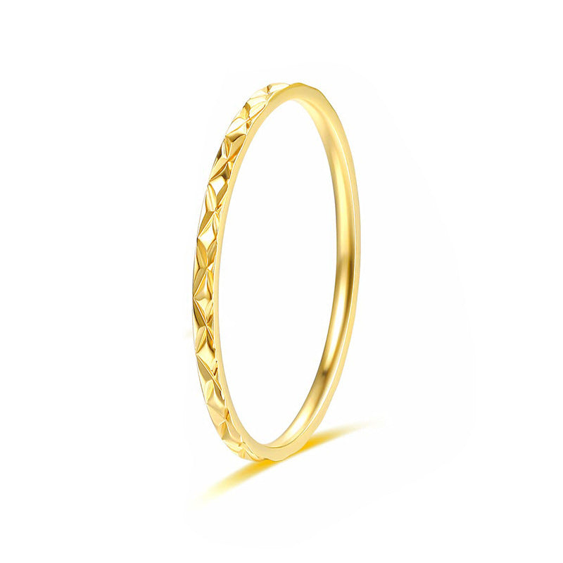 Unisex Korean Style Simple Ring – Titanium Steel Slim Fit