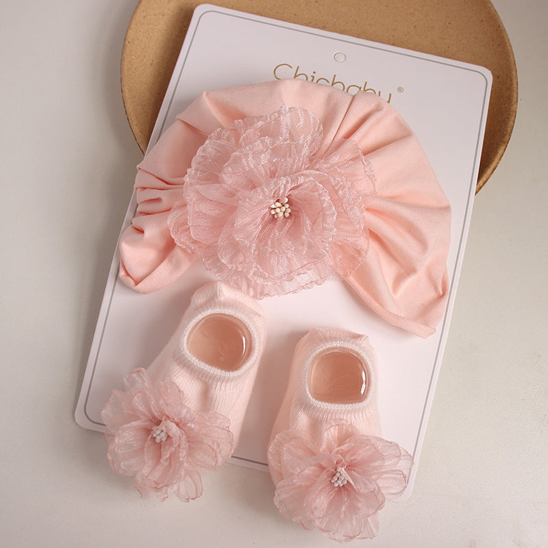 Children's Flower Baby Girl Newborn Beanie Summer