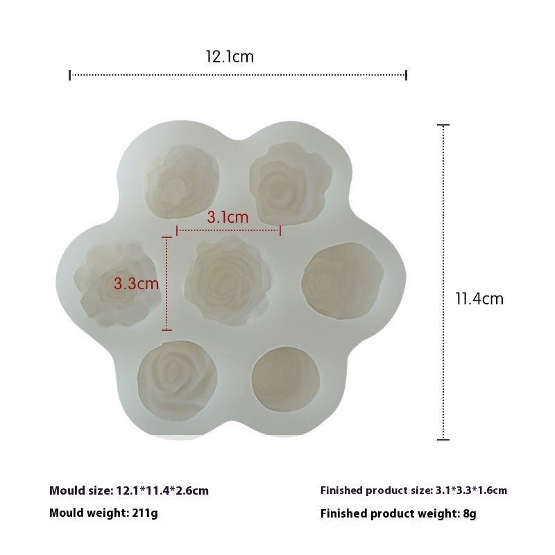 Flower Aromatherapy Candle Silicone Mold DIY