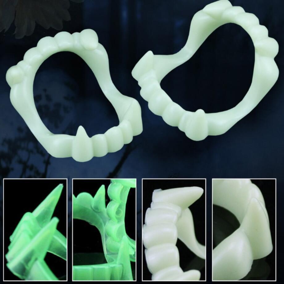 Halloween Props Supplies Horror Vampire Luminous Dentures