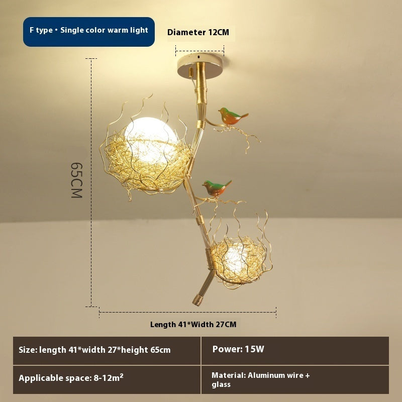 Wind Bird's Nest Chandelier Personalized Bar Lighting