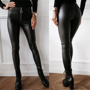 Women’s PU Leather Pants – Sexy High-Waist Skinny Faux Leather Leggings, Stretch