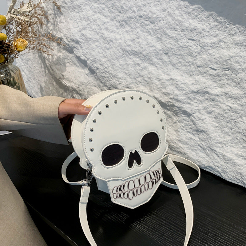 Halloween Skull Crossbody Bag – Cute and Creative Shoulder Messenger Purse for Women and Girls