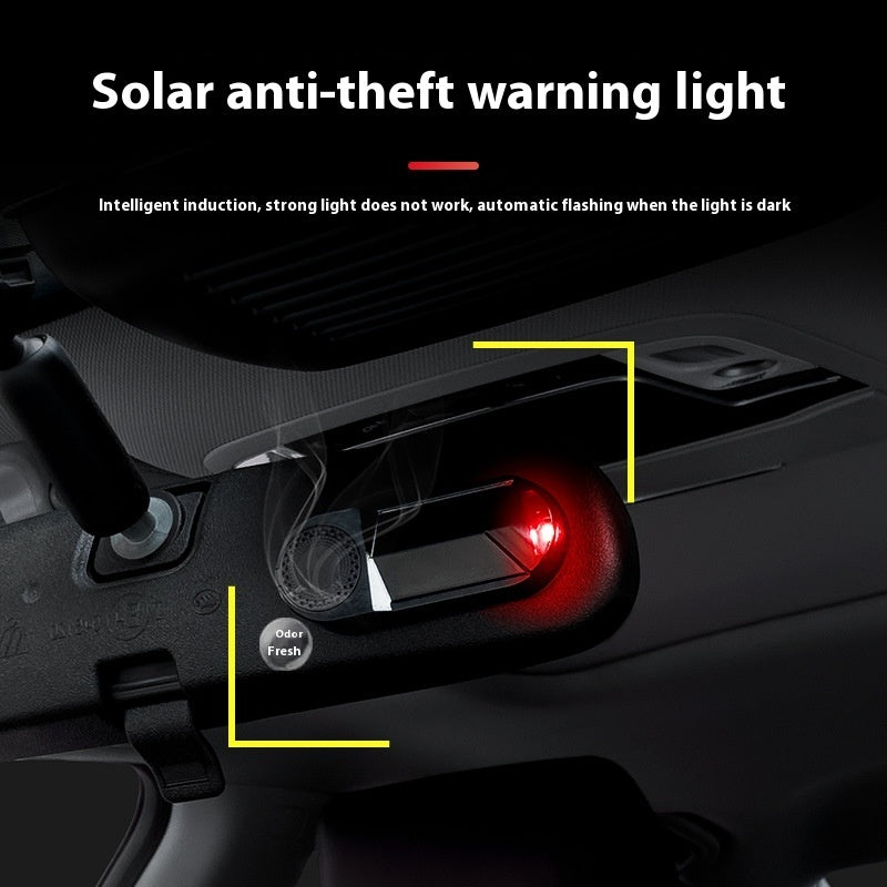 Solar Car Warning Light – Automotive Aromatherapy & Safety Indicator Lamp