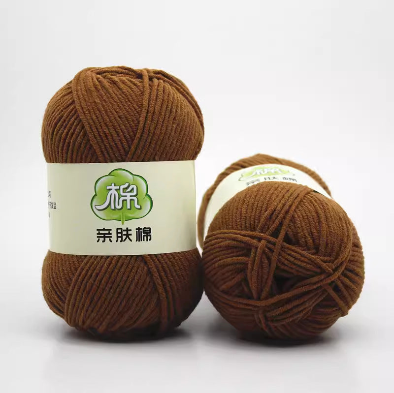 5-Strand Skin-Friendly Combed Milk Cotton Yarn – Hand Knitting Supplies