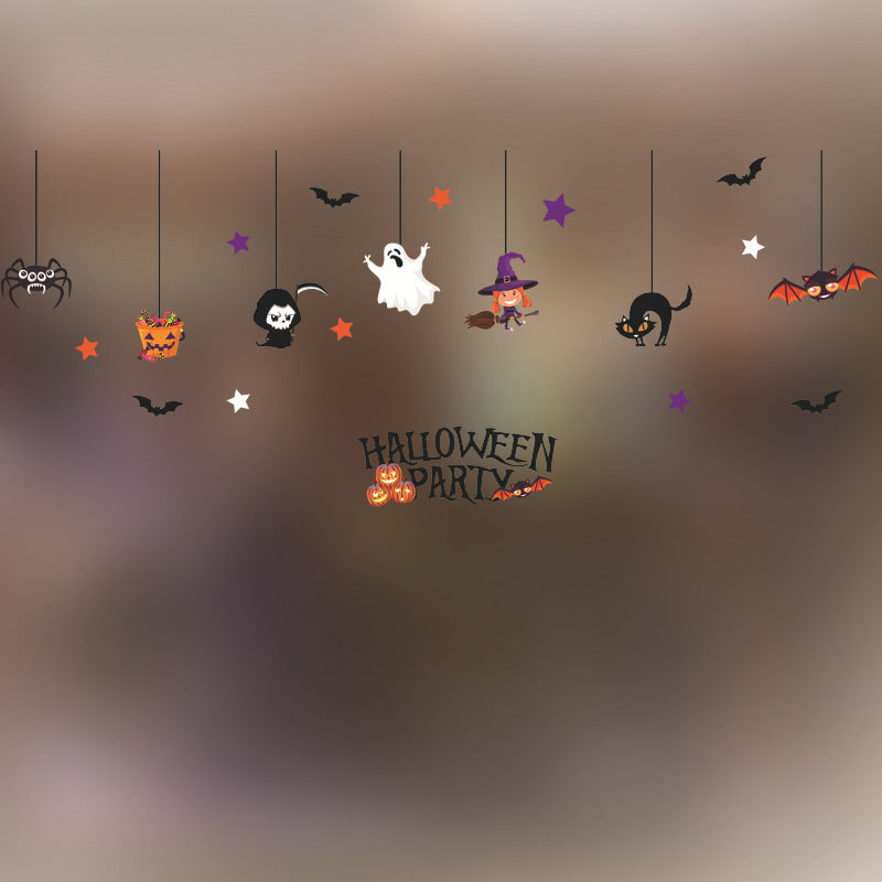 Halloween Decoration Kindergarten Stickers Glass Door