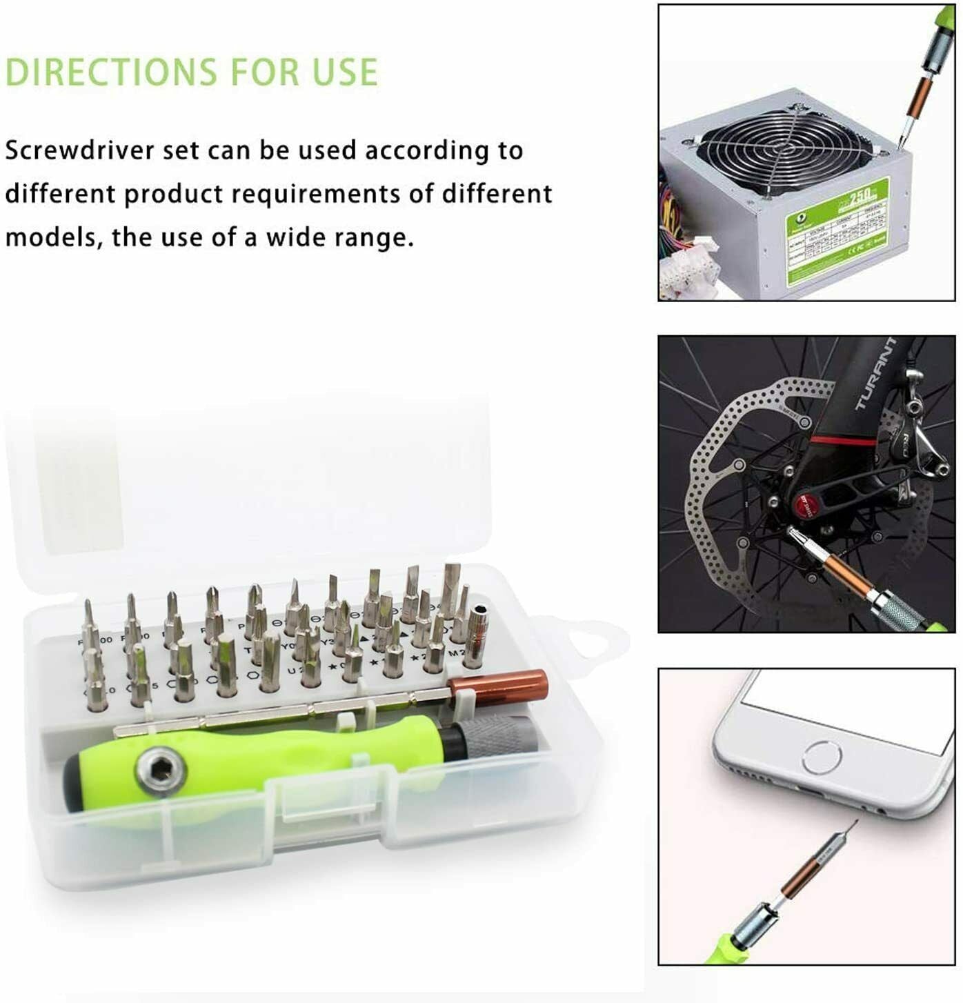 32-in-1 Precision Magnetic Screwdriver Set – Torx & Multi-Bit Kit