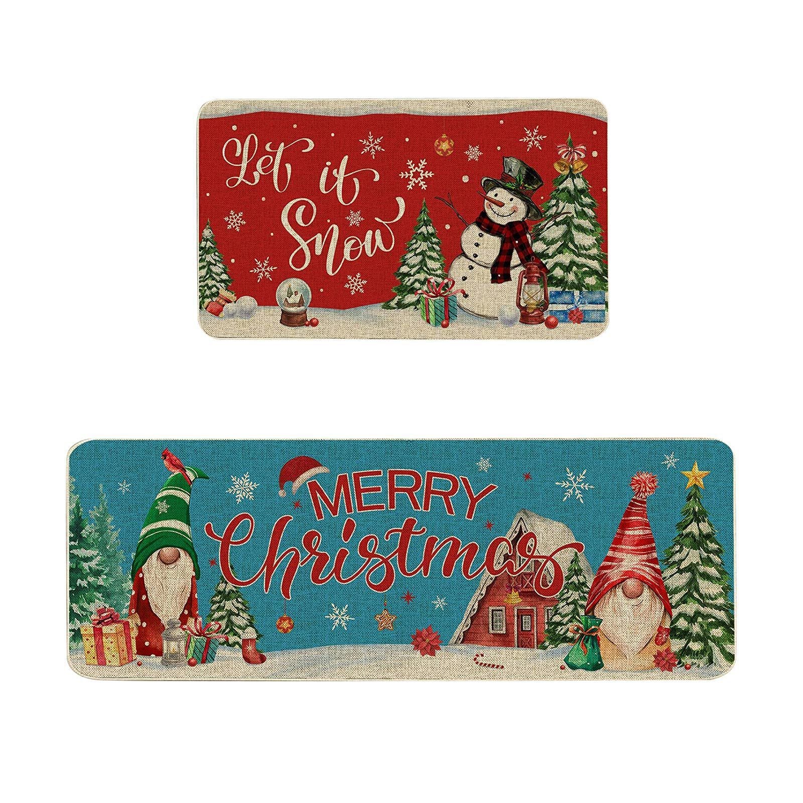 Christmas Winter Antislip Stain-resistant Entrance Absorbent Floor Mat