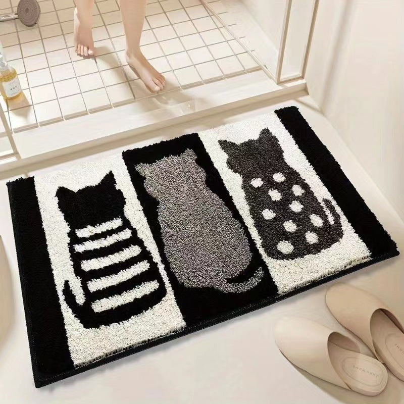 Bathroom Non-Slip Decorative Floor Mat – Cashmere-Like Absorbent and Stain-Resistant Carpet for Bathrooms
