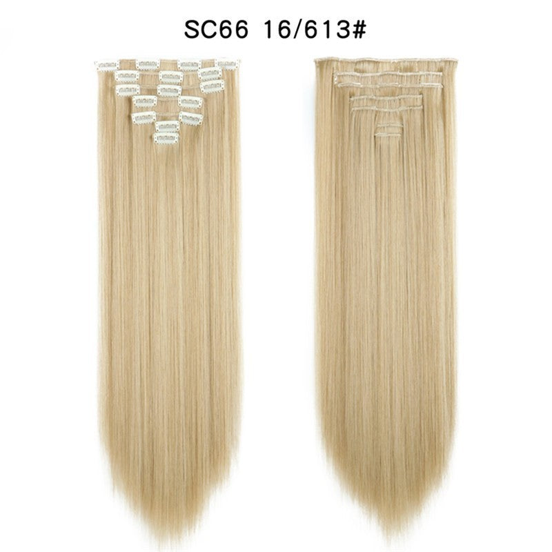 16 Card Seven-piece Hairpiece Clip Wig Beauty Chemical Fiber Wig Set Hair Extension